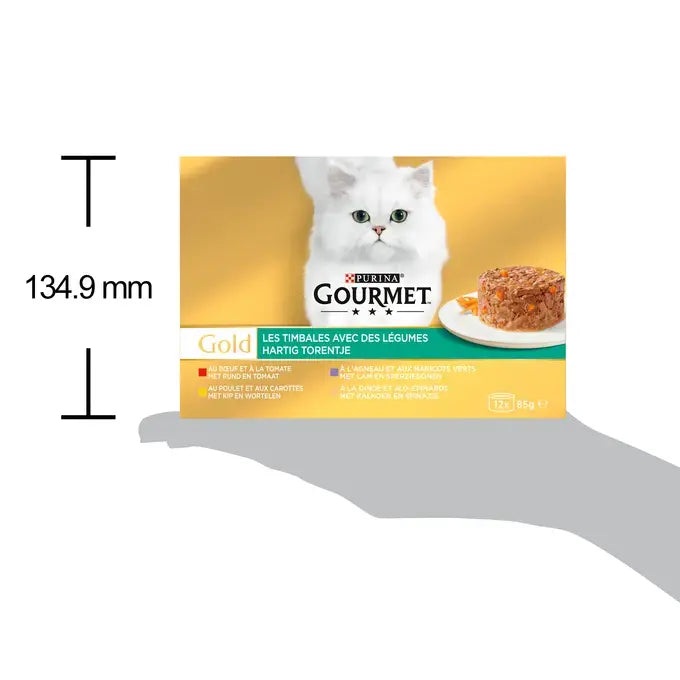 GOURMET® Gold Hartig Torentje met Groenten 12x85g