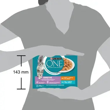 ONE® Sensitive Fijne Malse Reepjes in Saus met Kip en Tonijn 8x85g