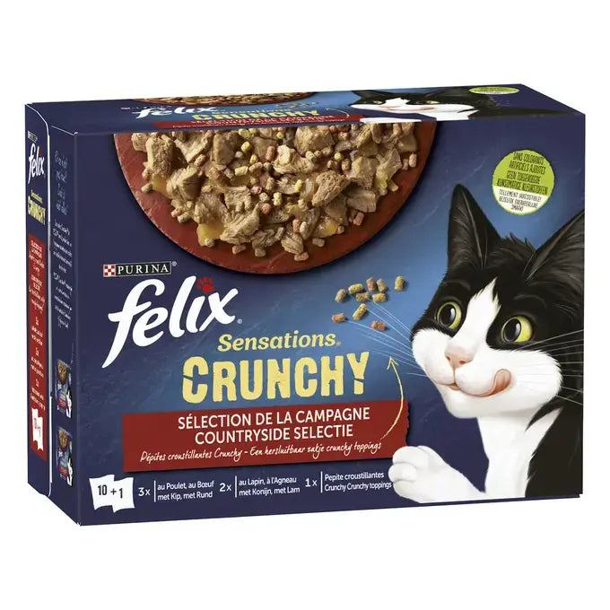 FELIX® SENSATIONS Crunchy Countryside Selectie 12x85g