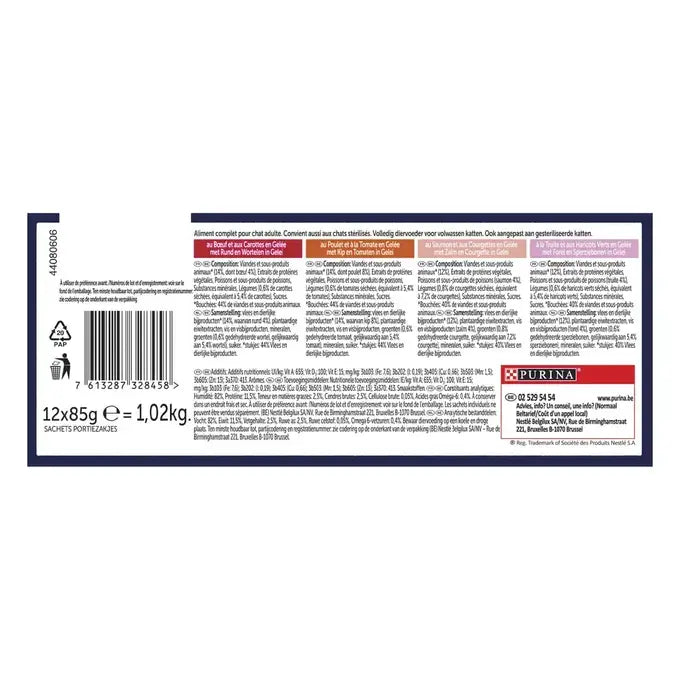 FELIX® MALSE REEPJES Countryside Selectie in Gelei met Groenten 12x85g