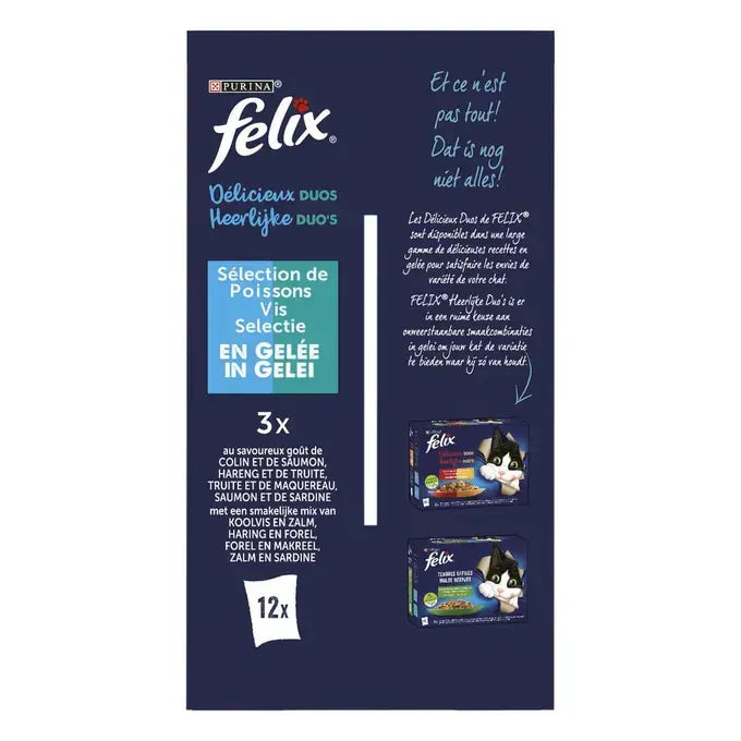 FELIX HEERLIJKE DUO'S Vis Selectie in Gelei 12x85g