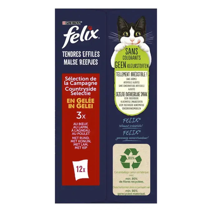 FELIX® MALSE REEPJES Countryside Selectie in Gelei 12x85g