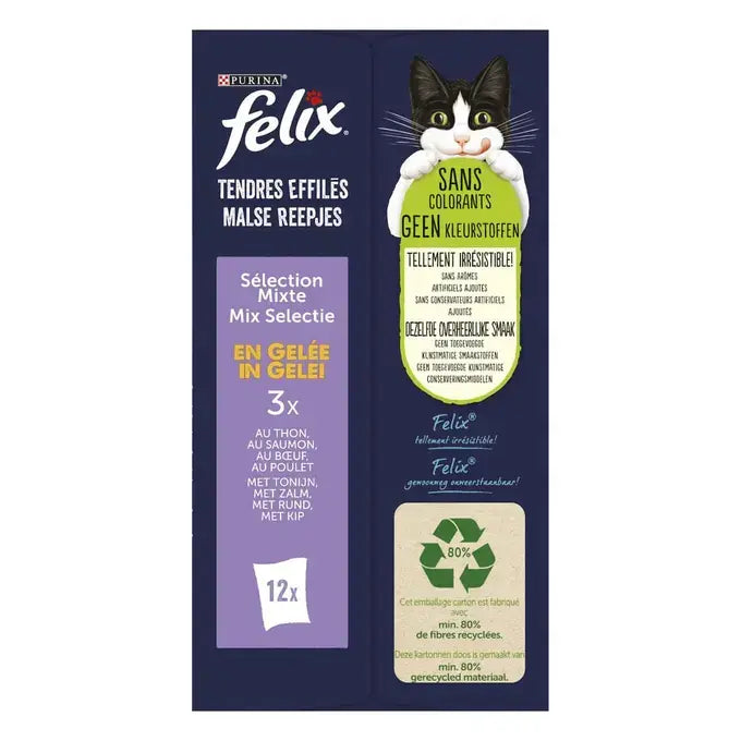 FELIX® MALSE REEPJES Mix Selectie in Gelei 12x85g