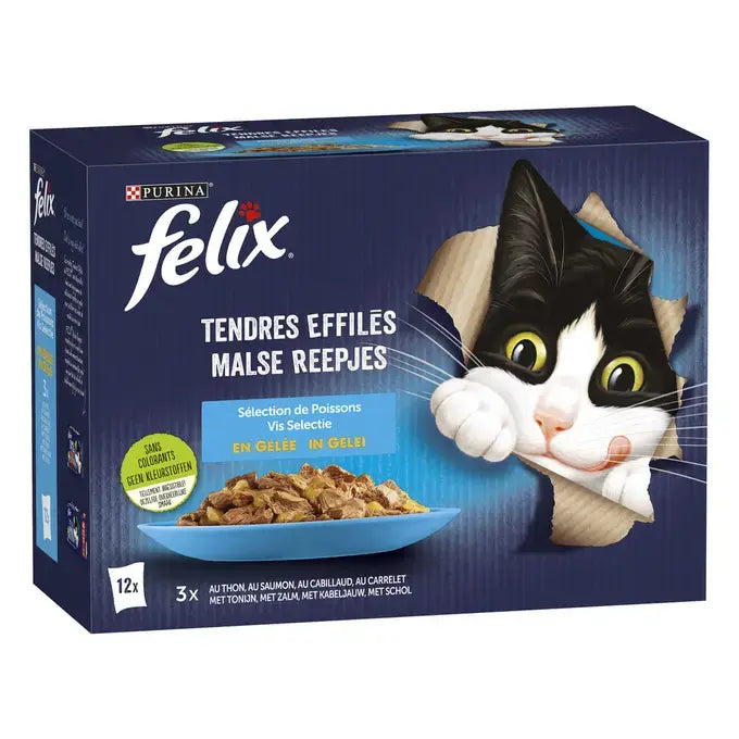 FELIX® MALSE REEPJES Vis Selectie in Gelei 12x85g