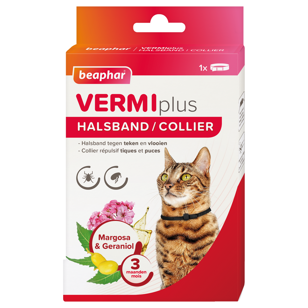 Vermiplus Halsband Kat tegen vlooien en teken