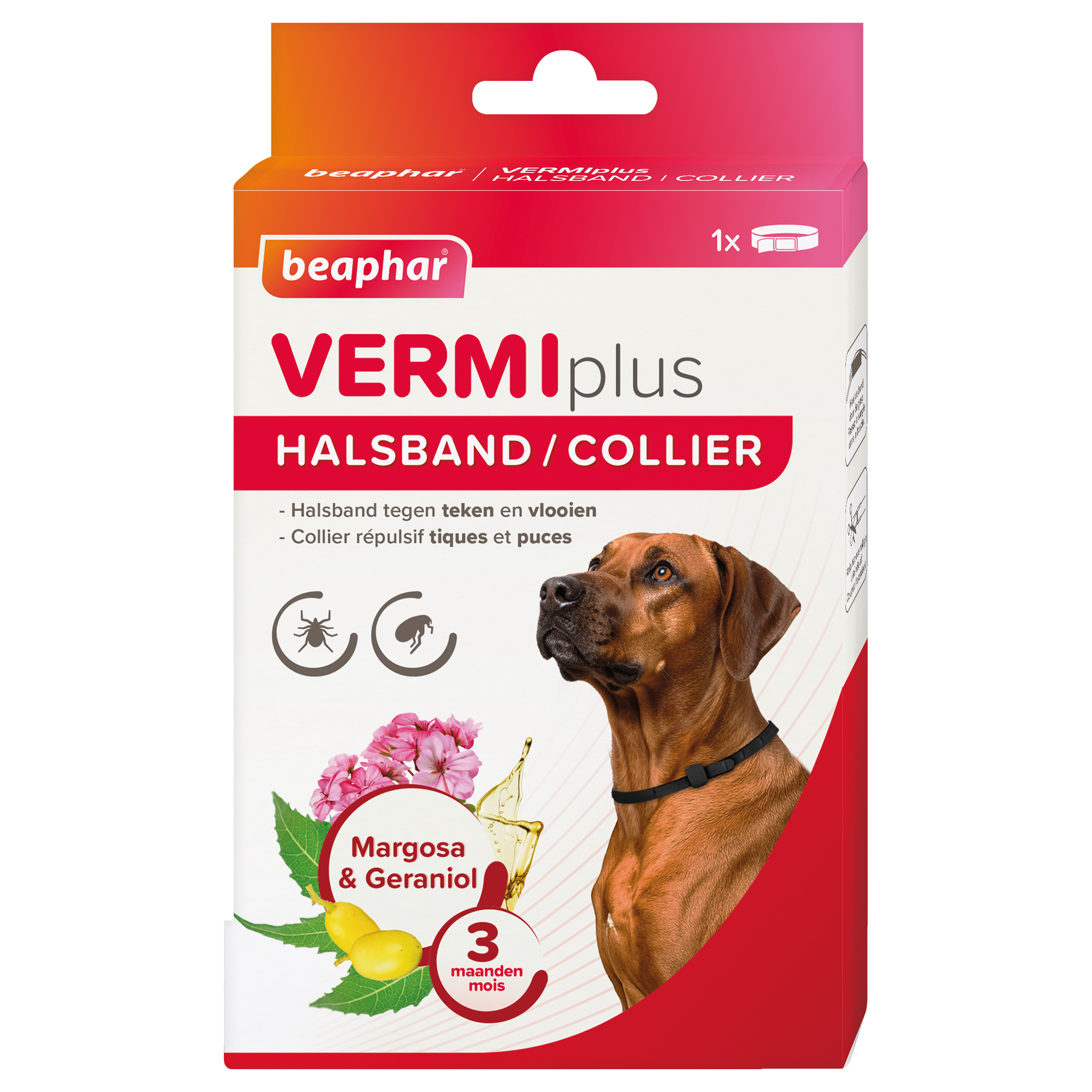 Vermiplus Halsband Hond tegen vlooien en tekenen