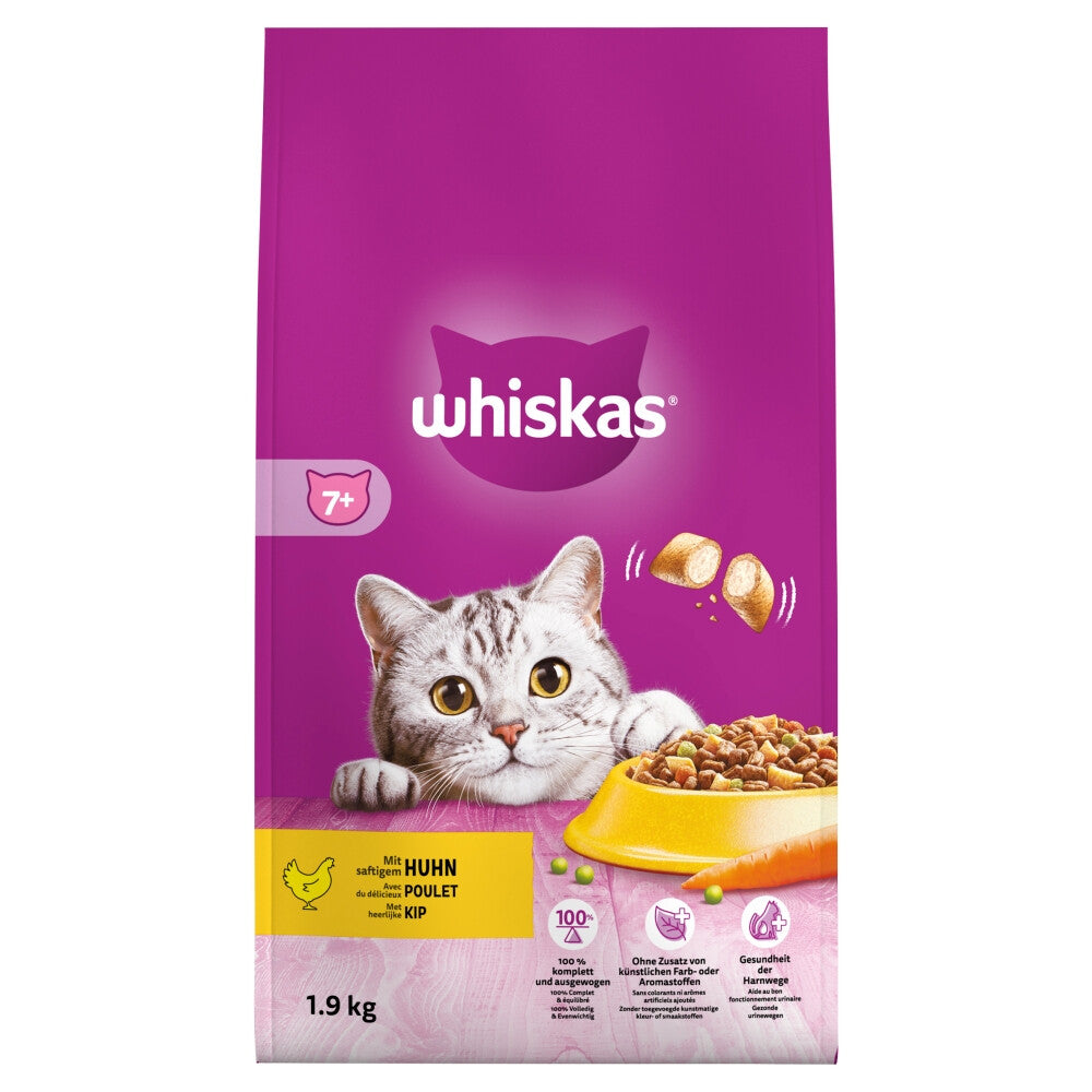 Whiskas 7+ Adult Droogvoer Kip 1,9 kg