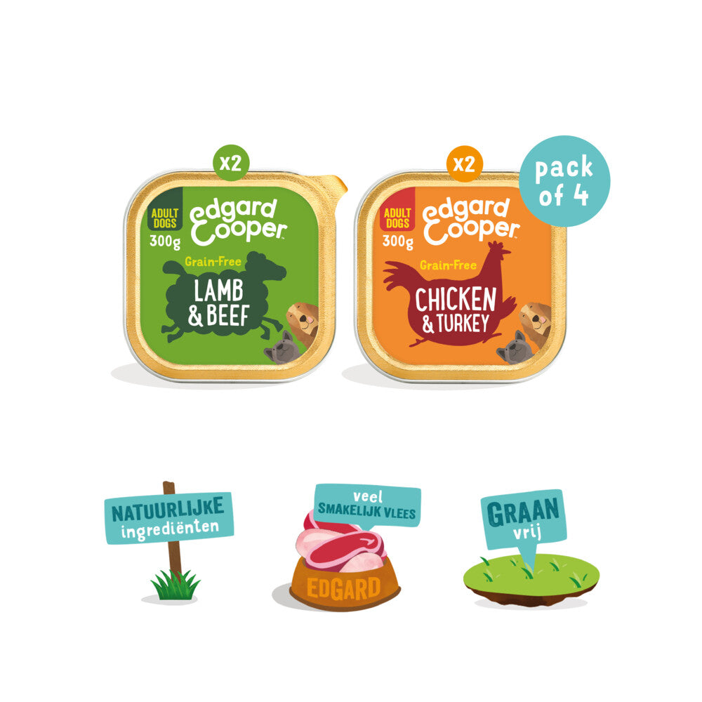 Multipack  Kuipje - Kip & Lam 4x300g