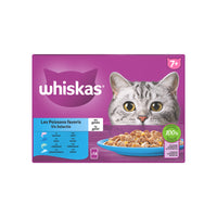 Whiskas 7+ Kattennatvoer Vis Selectie in Gelei