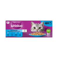 Whiskas 1+ Kattennatvoer Vis Selectie in Gelei