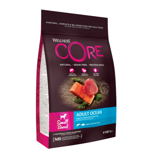 Graanvrij brokjes Small Breed Adult Ocean, zalm met tonijn