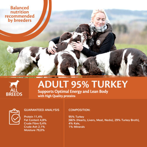 95% meat, Adult Kalkoen met Boerenkool 400g
