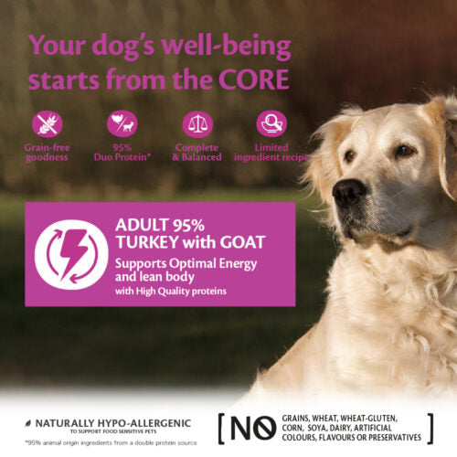 95%, Adult Kalkoen met Geit met Zoete aardappel  400g