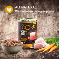 95% meat, Adult Kip met Eend met Wortelen 400g