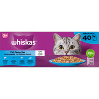 Whiskas 7+ Kattennatvoer Vis Selectie in Gelei