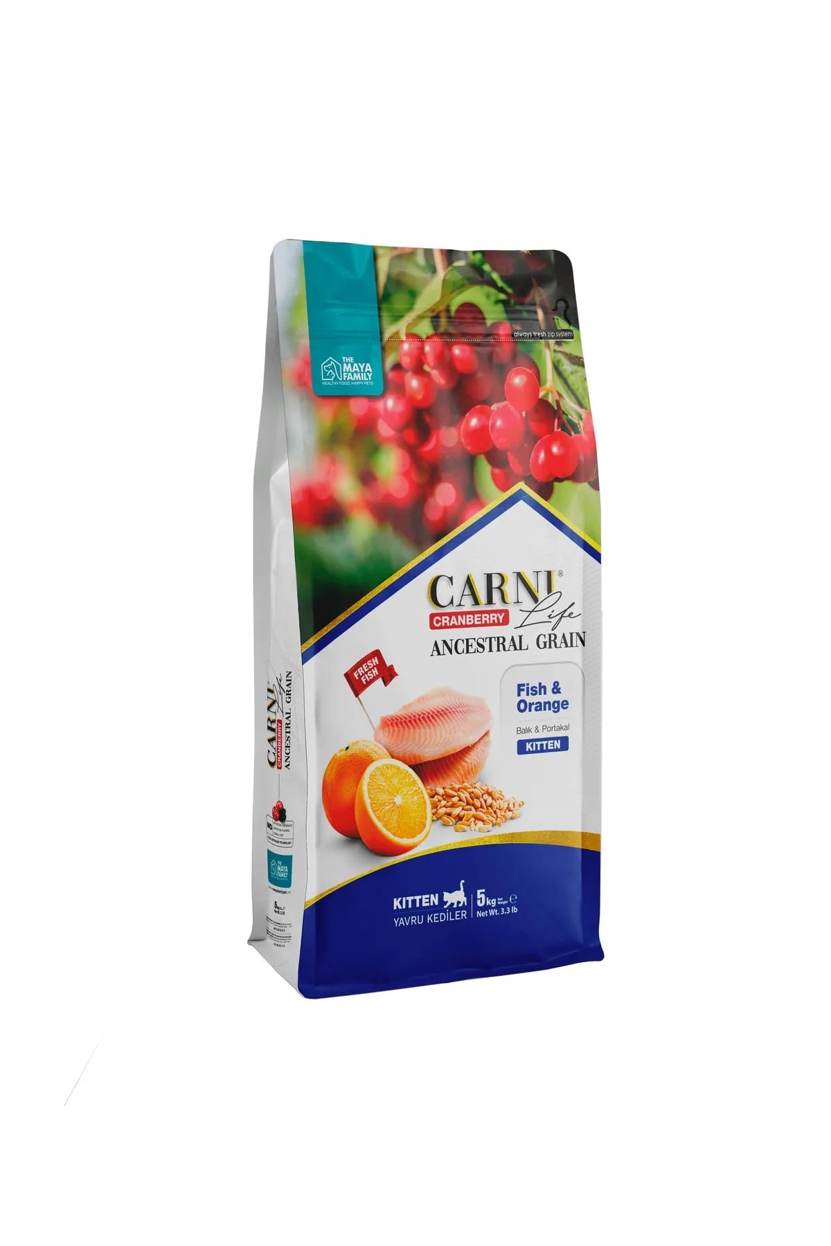 Carni Life Cranberry ANCESTRAL GRAIN FISH &amp; ORANGE Kitten