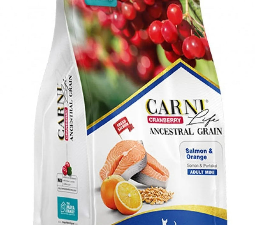 Carni Life CRANBERRY ANCESTRAL GRAIN DOG FISH & ORANGE PUPPY MINI