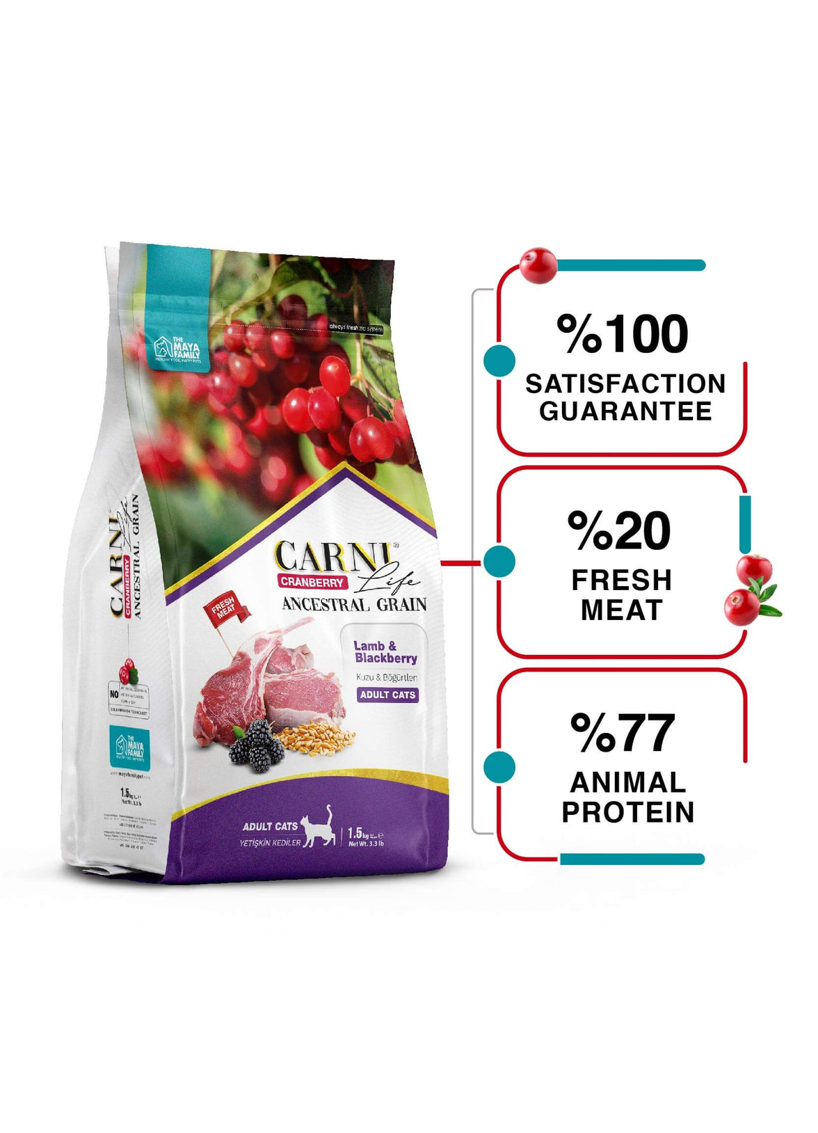 Carni Life Cranberry LAMB &amp; BLACKBERRY Adult Cats