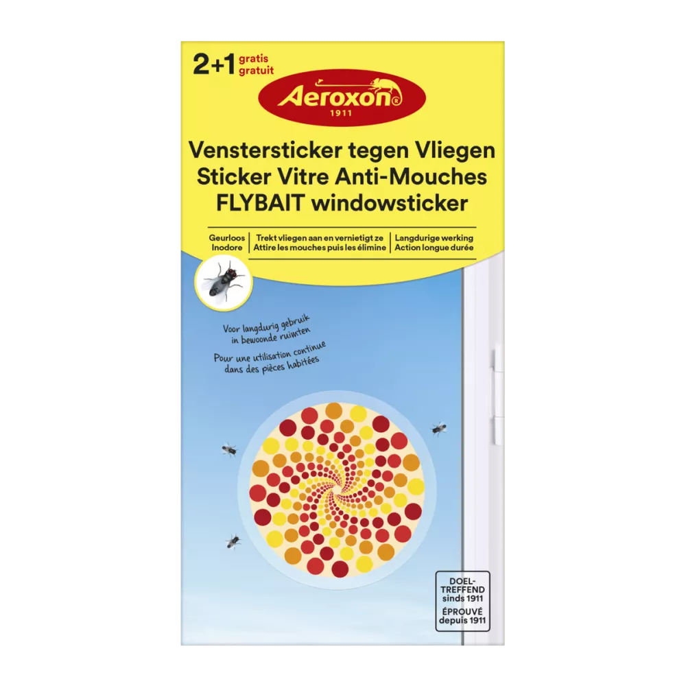 Venstersticker tegen vliegen