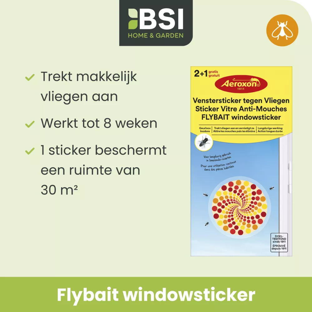 Venstersticker tegen vliegen