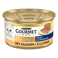 GOURMET™ Gold Mousse met Kalkoen kattenvoer nat 85g