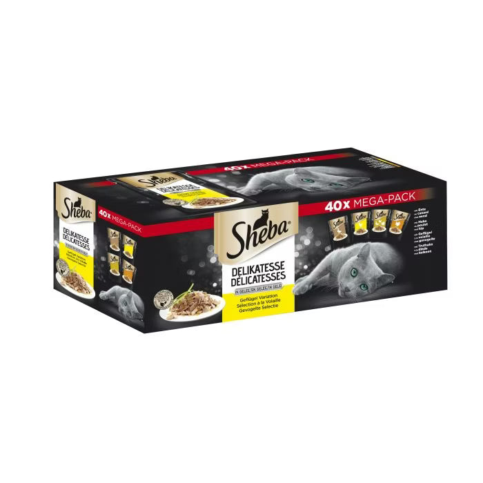 Sheba Pouch Gevogelte Gelei 40x85g