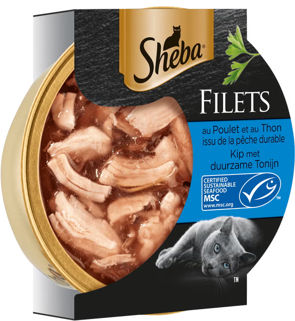 SHEBA® Filets Kipe met duurzame tonijn 60g