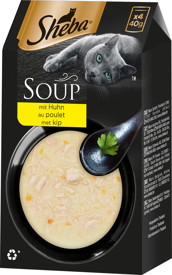 Sheba Soup met Kip 4x40g