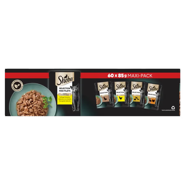 Sheba in Saus Gevoegelte Selectie 60x85 g