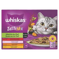 Whiskas 1+ Tasty Mix Keuze van de Chef in Saus 12x85g