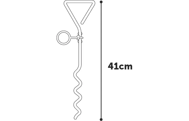 Grondpin Pina Zilver 41cm