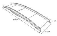 Hondenloopplank Dim Zwart 150x39,5x13cm