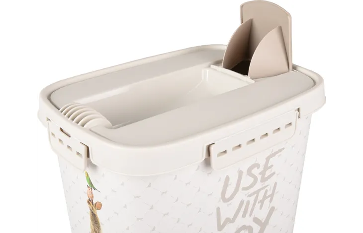 Voerton June Rechthoekig Taupe & Wit 8,4l