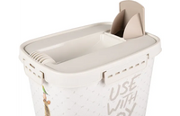 Voerton June Rechthoekig Taupe & Wit 8,4l