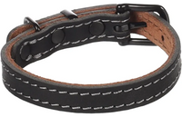 Halsband Montana Zwart Zacht Leder