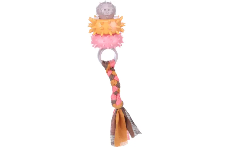 Speelgoed Puppy Bunty Ring Taupe 20cm