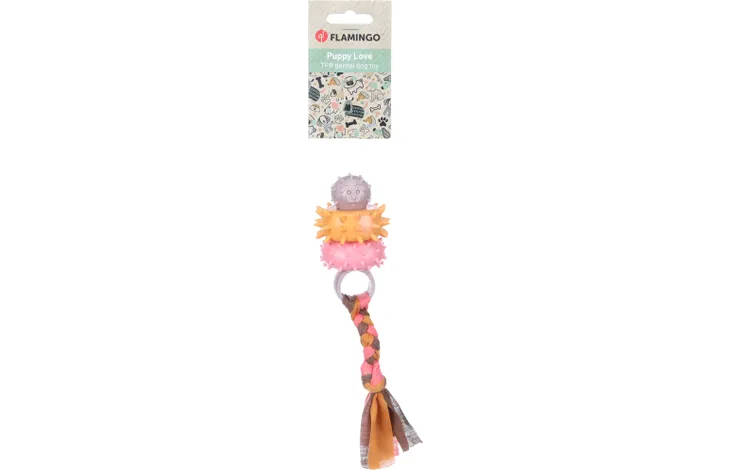 Speelgoed Puppy Bunty Ring Taupe 20cm
