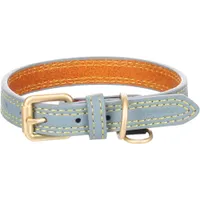 Halsband Virginia  Leder XS/S 24-30cm 15mm Meerkleurig
