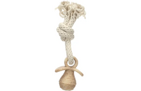 Speelgoed Wilga Fopspeen met touw Bruin 24cm