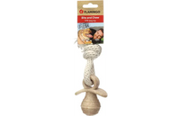 Speelgoed Wilga Fopspeen met touw Bruin 24cm