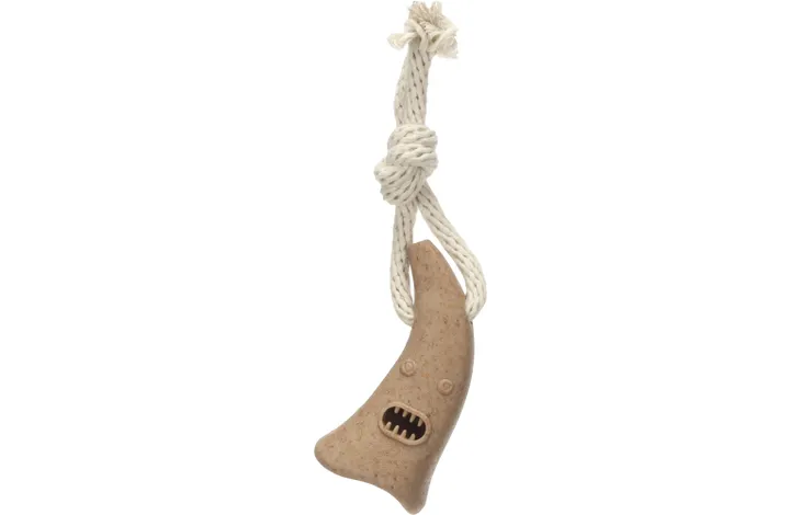 Speelgoed Wilga Hoorn met touw Bruin 23cm