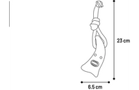 Speelgoed Wilga Hoorn met touw Bruin 23cm