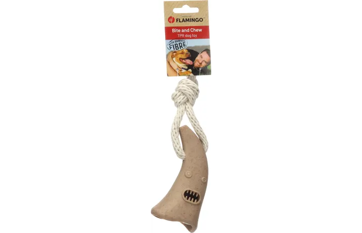 Speelgoed Wilga Hoorn met touw Bruin 23cm