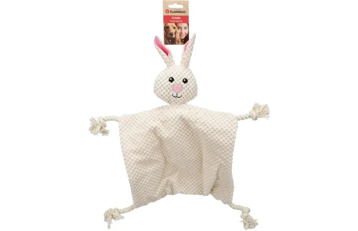 Akra Knuffeldoek & Konijn met touw Wit