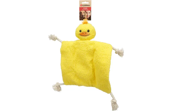 Akra Knuffeldoek & Eend met touw Geel