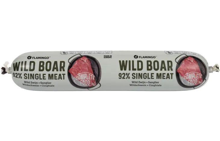 Hondenvoeding Worst met 92% wild zwijn 400g