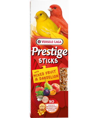 Prestige Sticks Kanaries met Gemengd Fruit & Paardenbloem 2x30g