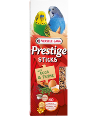 Prestige Sticks Kleine Parkieten met Ei & Tijm 2x30g