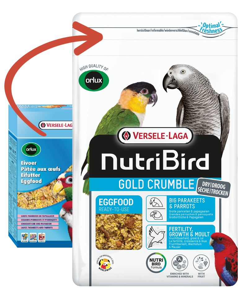 NutriBird Gold Crumble Grote Parkieten & Papegaaien eivoer