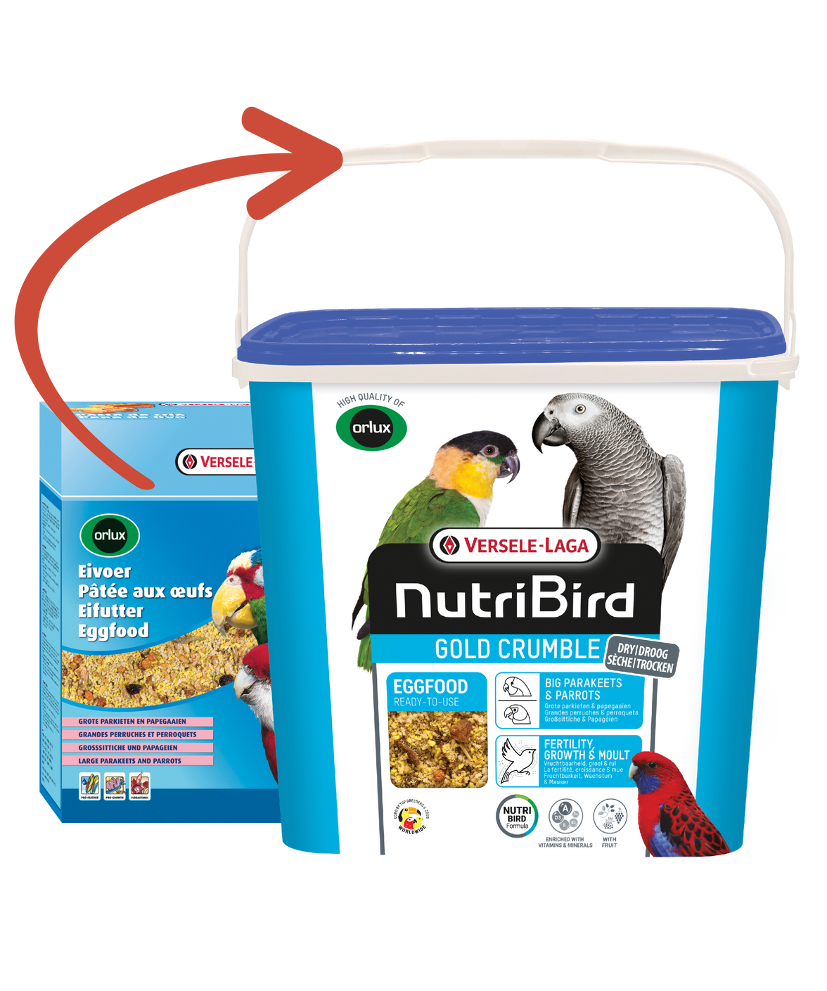 NutriBird Gold Crumble Grote Parkieten & Papegaaien eivoer